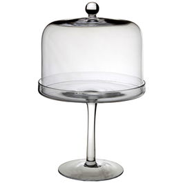 Avet Pastelera con Pie y Tapa de Cristal, 24 cm, Altura 40 cm